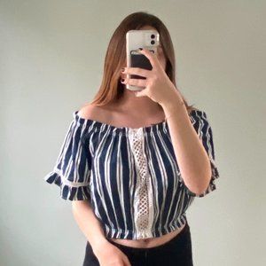 Off the shoulder crop top